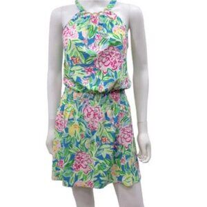 Lilly Pulitzer Shirelle Skirted Romper Multi Grove Garden Floral Small 4 - 6